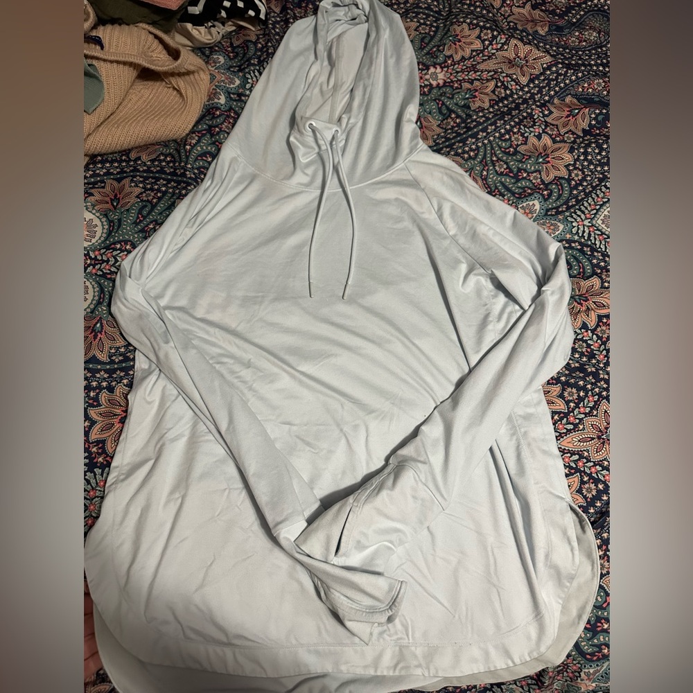athleta light blue hoodie